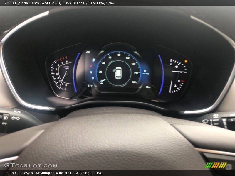 Lava Orange / Espresso/Gray 2020 Hyundai Santa Fe SEL AWD