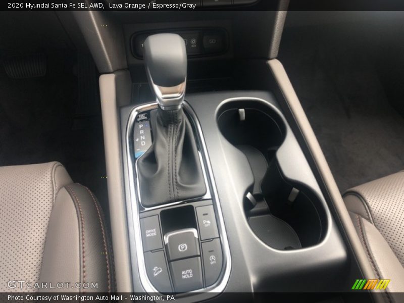Lava Orange / Espresso/Gray 2020 Hyundai Santa Fe SEL AWD