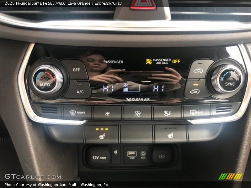Lava Orange / Espresso/Gray 2020 Hyundai Santa Fe SEL AWD