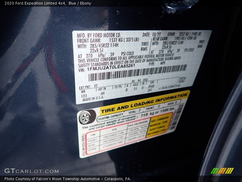 Blue / Ebony 2020 Ford Expedition Limited 4x4