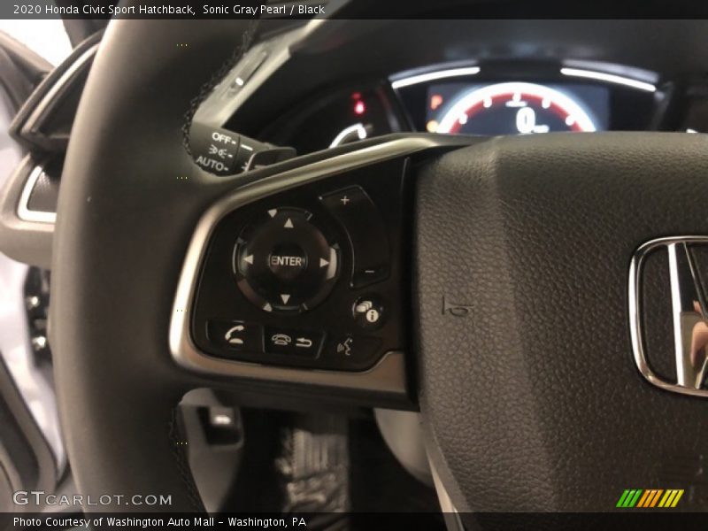 Sonic Gray Pearl / Black 2020 Honda Civic Sport Hatchback
