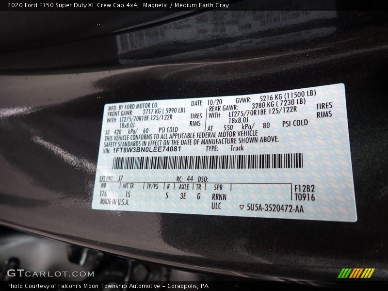 Magnetic / Medium Earth Gray 2020 Ford F350 Super Duty XL Crew Cab 4x4