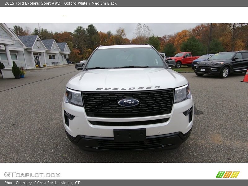 Oxford White / Medium Black 2019 Ford Explorer Sport 4WD