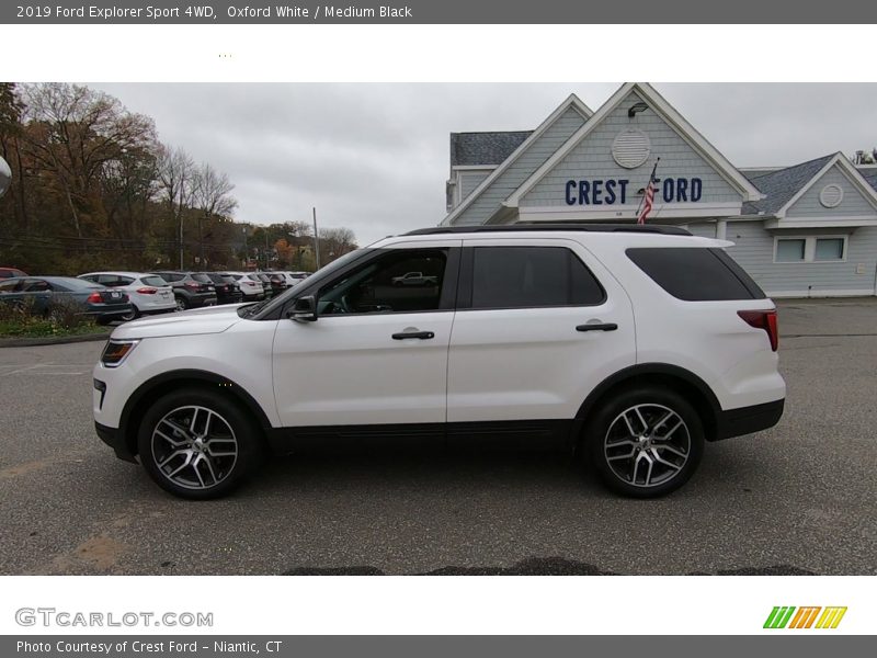 Oxford White / Medium Black 2019 Ford Explorer Sport 4WD