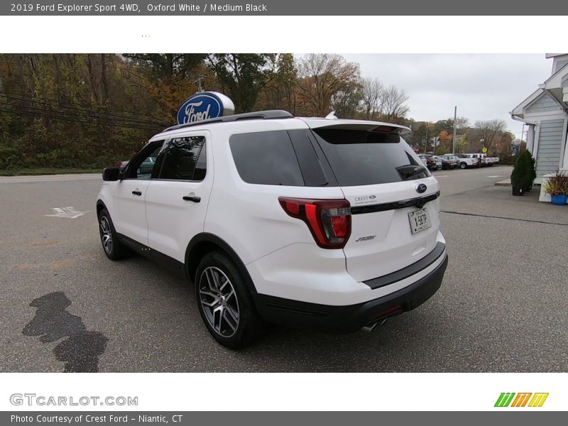 Oxford White / Medium Black 2019 Ford Explorer Sport 4WD