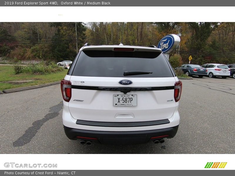 Oxford White / Medium Black 2019 Ford Explorer Sport 4WD