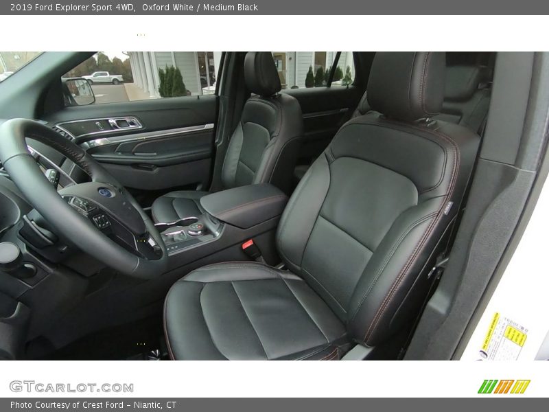Oxford White / Medium Black 2019 Ford Explorer Sport 4WD