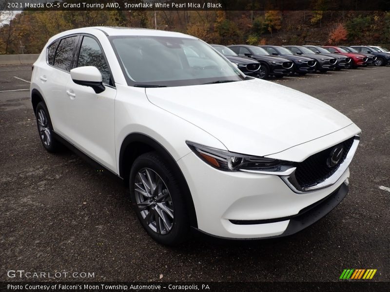 Snowflake White Pearl Mica / Black 2021 Mazda CX-5 Grand Touring AWD