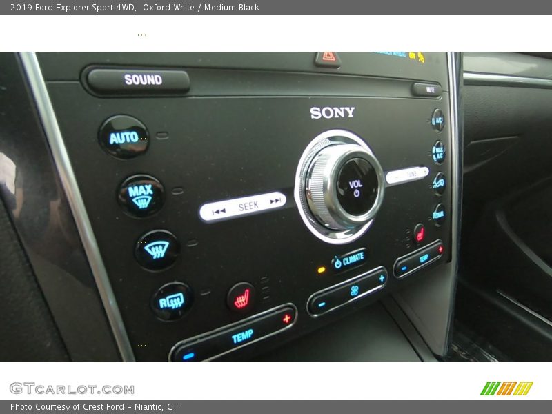 Oxford White / Medium Black 2019 Ford Explorer Sport 4WD