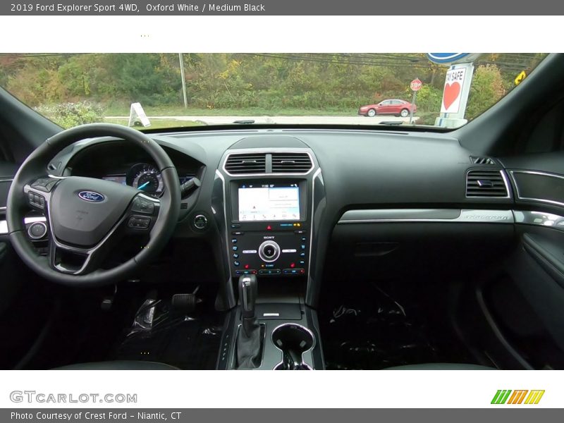 Oxford White / Medium Black 2019 Ford Explorer Sport 4WD