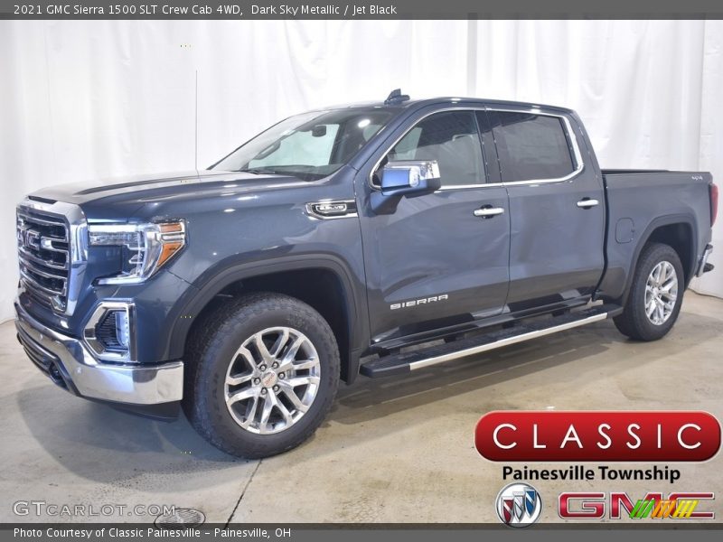 Dark Sky Metallic / Jet Black 2021 GMC Sierra 1500 SLT Crew Cab 4WD