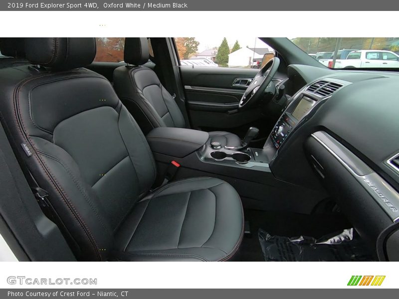 Oxford White / Medium Black 2019 Ford Explorer Sport 4WD