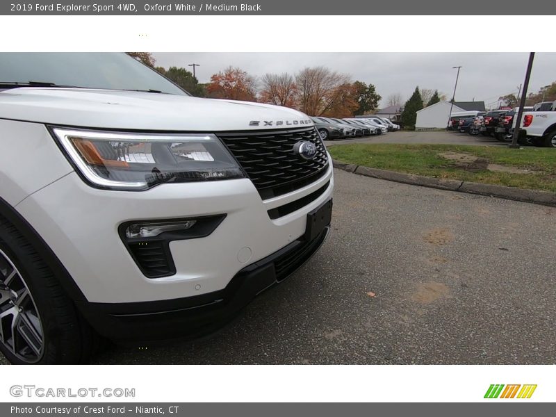 Oxford White / Medium Black 2019 Ford Explorer Sport 4WD