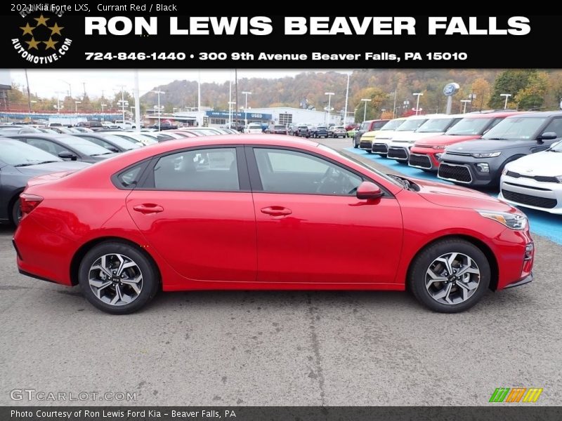 Currant Red / Black 2021 Kia Forte LXS