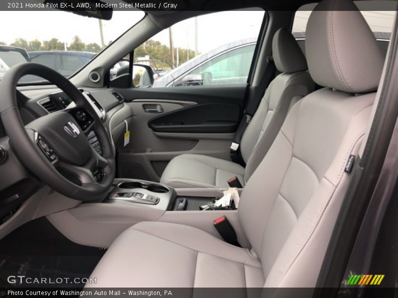 Modern Steel Metallic / Gray 2021 Honda Pilot EX-L AWD