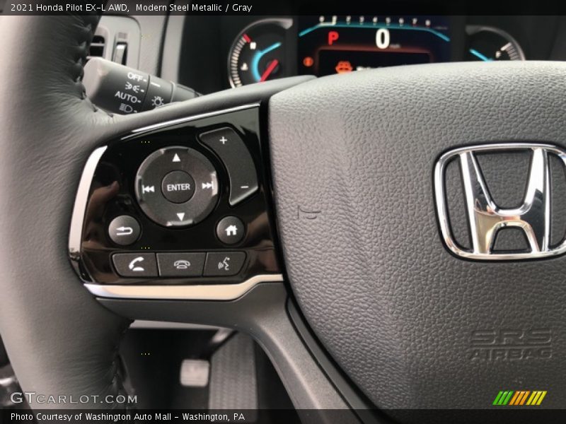 Modern Steel Metallic / Gray 2021 Honda Pilot EX-L AWD