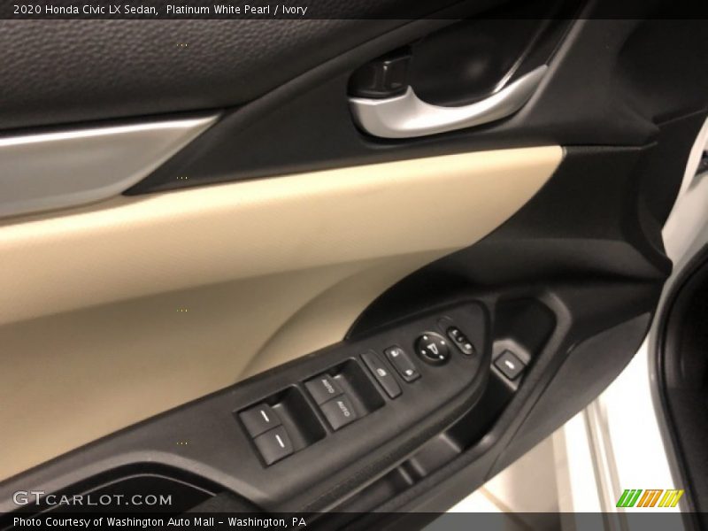 Platinum White Pearl / Ivory 2020 Honda Civic LX Sedan