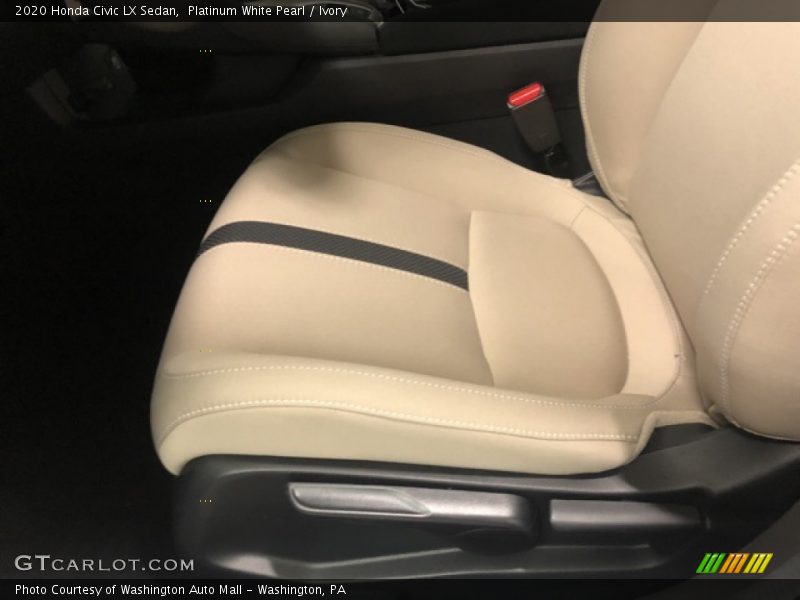 Platinum White Pearl / Ivory 2020 Honda Civic LX Sedan