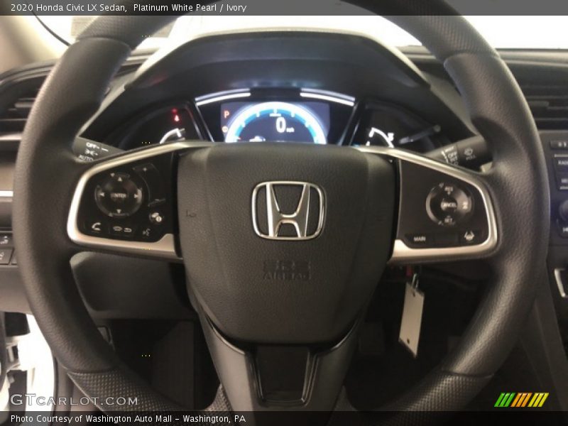 Platinum White Pearl / Ivory 2020 Honda Civic LX Sedan