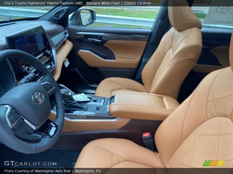  2021 Highlander Hybrid Platinum AWD Glazed Caramel Interior