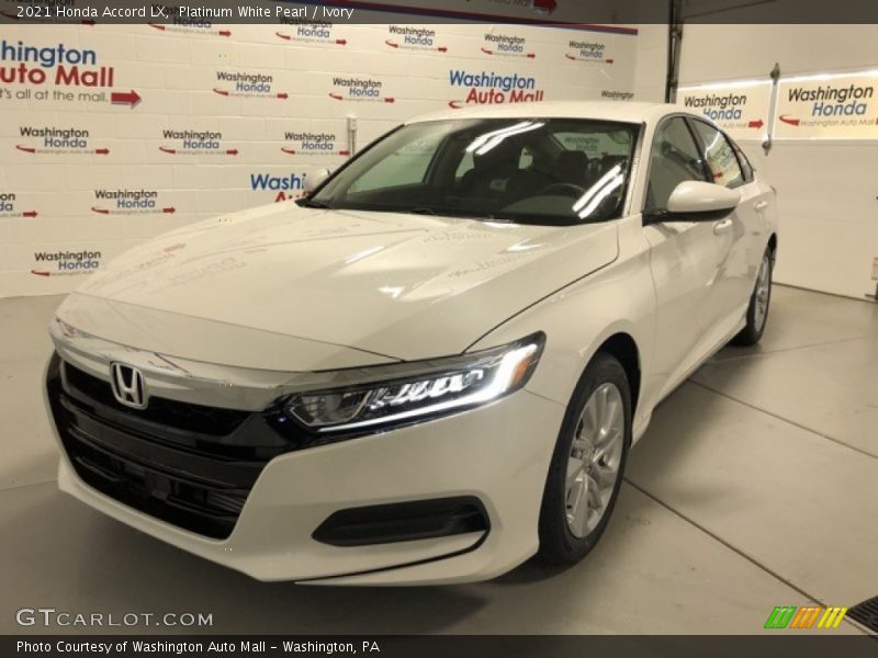 Platinum White Pearl / Ivory 2021 Honda Accord LX