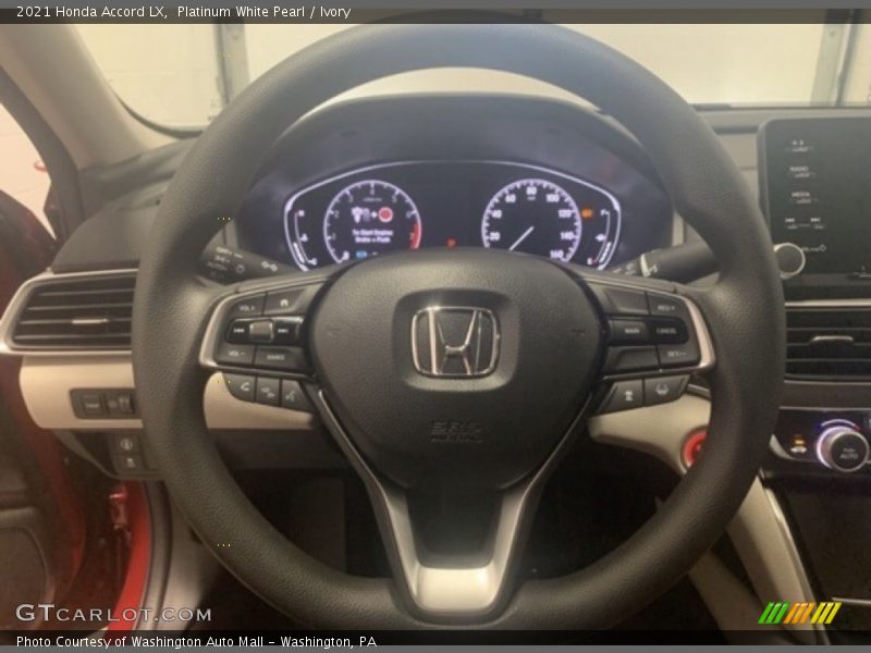Platinum White Pearl / Ivory 2021 Honda Accord LX