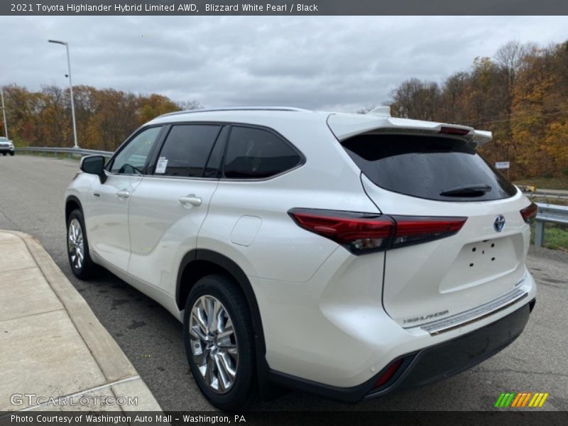 Blizzard White Pearl / Black 2021 Toyota Highlander Hybrid Limited AWD