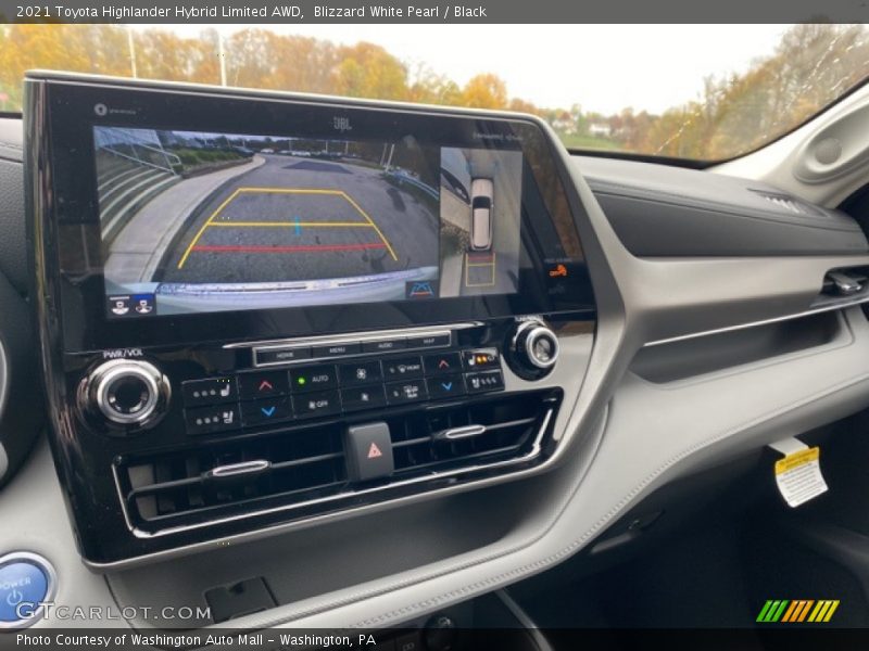 Blizzard White Pearl / Black 2021 Toyota Highlander Hybrid Limited AWD