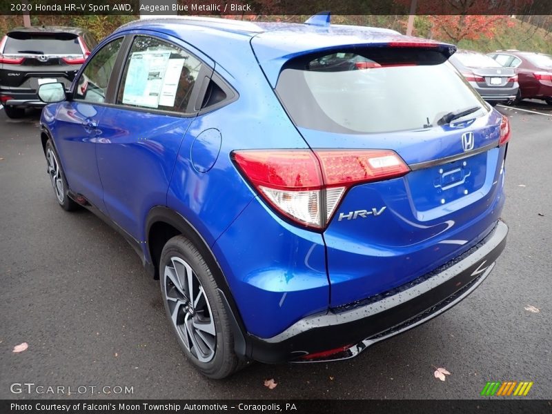 Aegean Blue Metallic / Black 2020 Honda HR-V Sport AWD