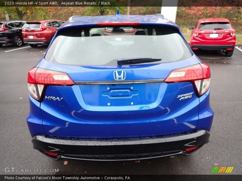 Aegean Blue Metallic / Black 2020 Honda HR-V Sport AWD