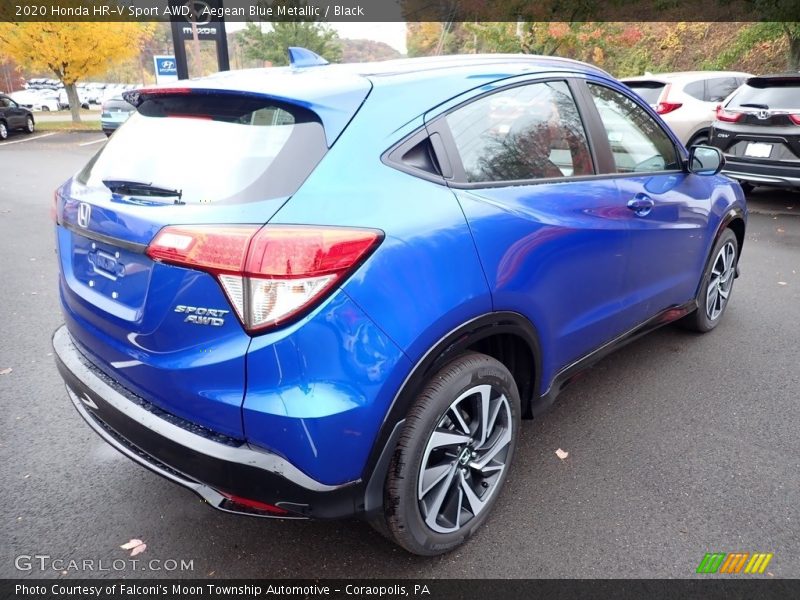 Aegean Blue Metallic / Black 2020 Honda HR-V Sport AWD