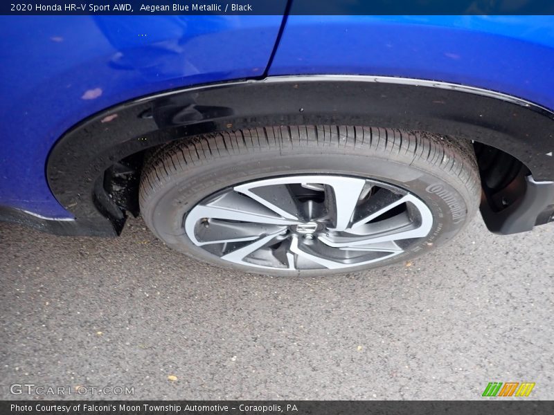 Aegean Blue Metallic / Black 2020 Honda HR-V Sport AWD