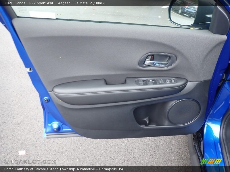 Aegean Blue Metallic / Black 2020 Honda HR-V Sport AWD