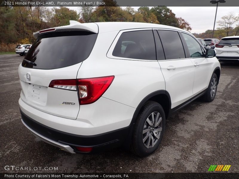 Platinum White Pearl / Black 2021 Honda Pilot EX-L AWD