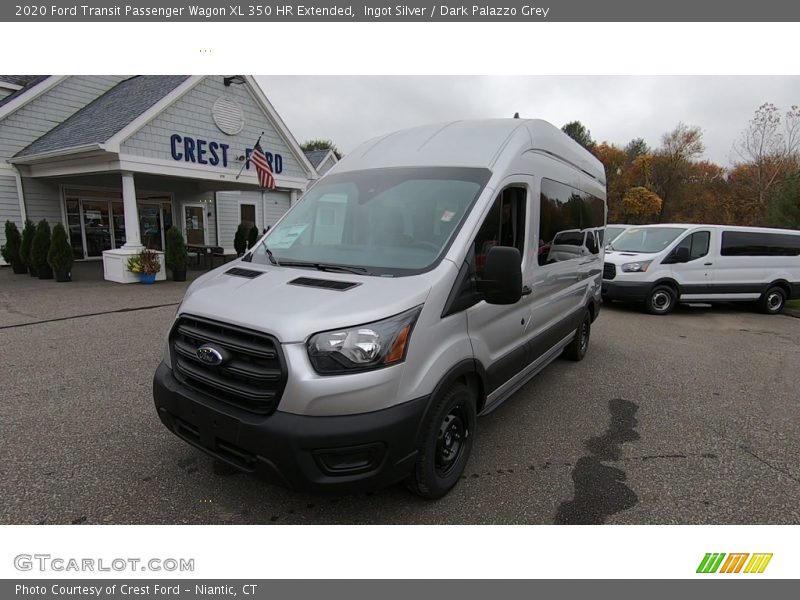 Ingot Silver / Dark Palazzo Grey 2020 Ford Transit Passenger Wagon XL 350 HR Extended