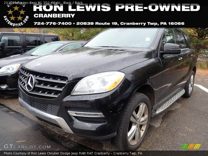 Black / Black 2015 Mercedes-Benz ML 350 4Matic