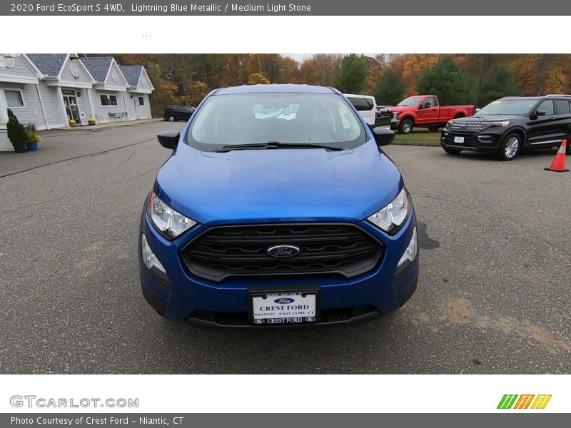 Lightning Blue Metallic / Medium Light Stone 2020 Ford EcoSport S 4WD