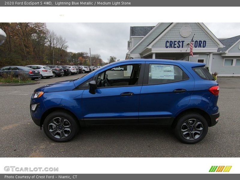 Lightning Blue Metallic / Medium Light Stone 2020 Ford EcoSport S 4WD