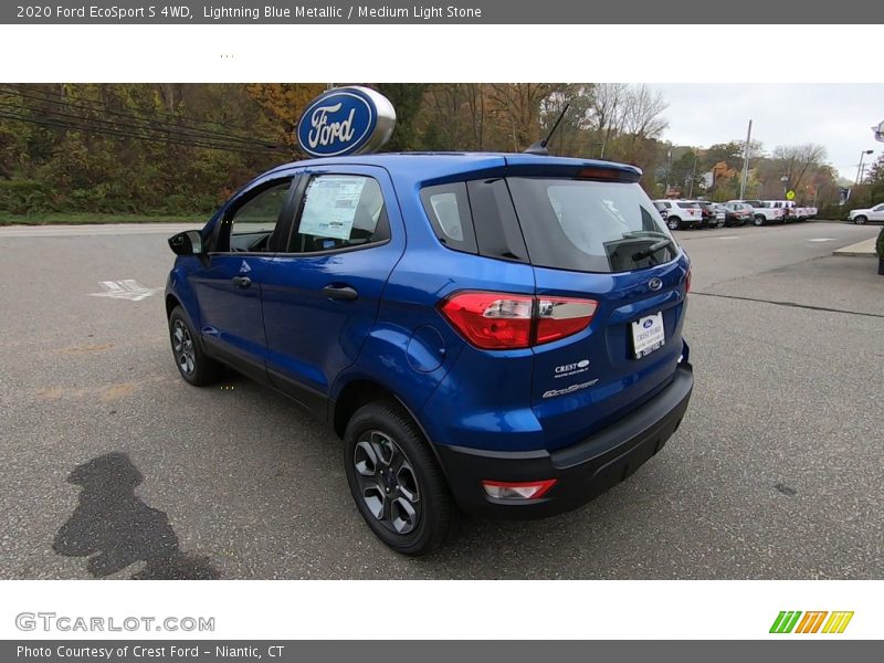 Lightning Blue Metallic / Medium Light Stone 2020 Ford EcoSport S 4WD