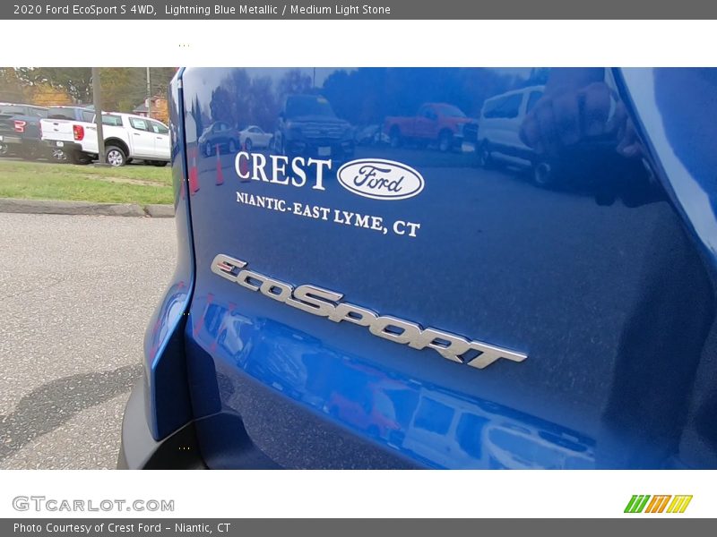 Lightning Blue Metallic / Medium Light Stone 2020 Ford EcoSport S 4WD