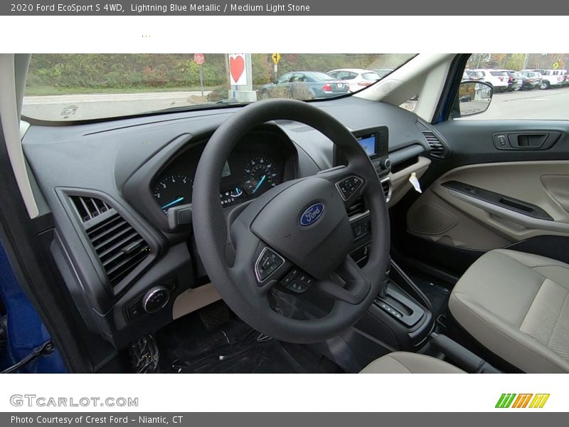 Lightning Blue Metallic / Medium Light Stone 2020 Ford EcoSport S 4WD