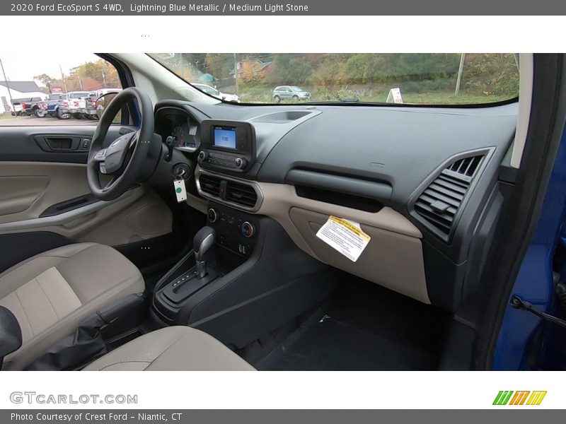 Lightning Blue Metallic / Medium Light Stone 2020 Ford EcoSport S 4WD