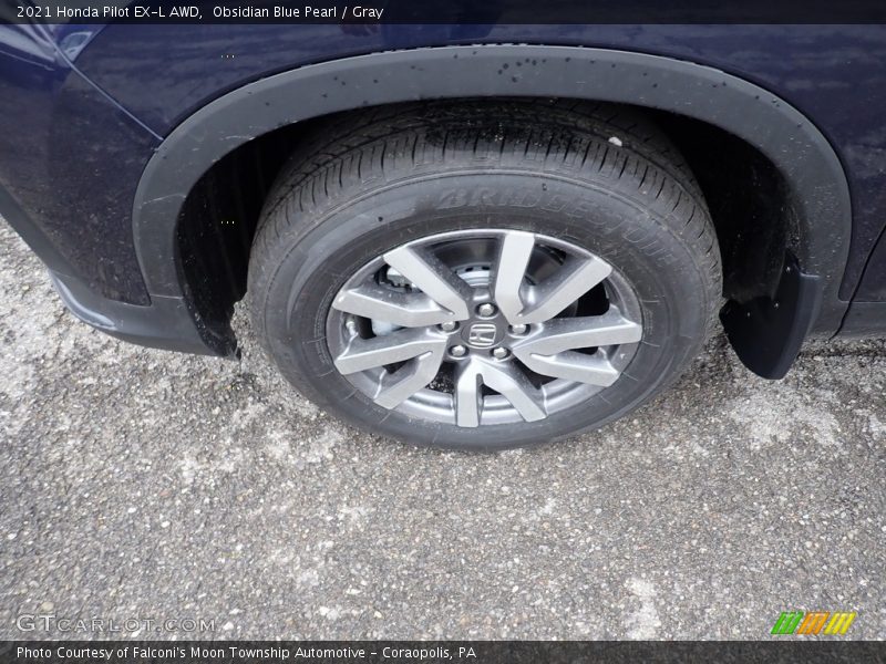 Obsidian Blue Pearl / Gray 2021 Honda Pilot EX-L AWD