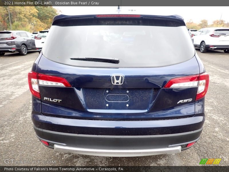 Obsidian Blue Pearl / Gray 2021 Honda Pilot EX-L AWD