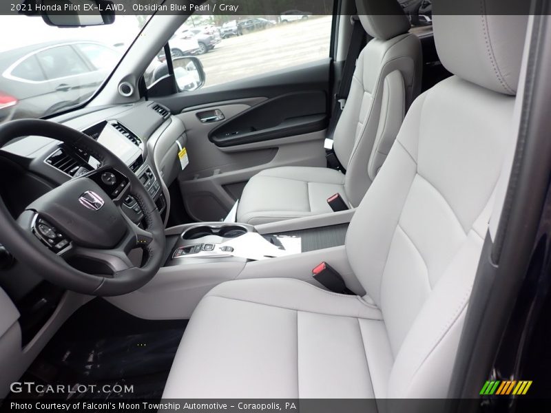 Obsidian Blue Pearl / Gray 2021 Honda Pilot EX-L AWD