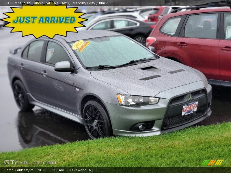 Mercury Gray / Black 2012 Mitsubishi Lancer RALLIART AWD