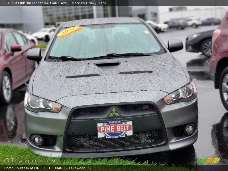 Mercury Gray / Black 2012 Mitsubishi Lancer RALLIART AWD
