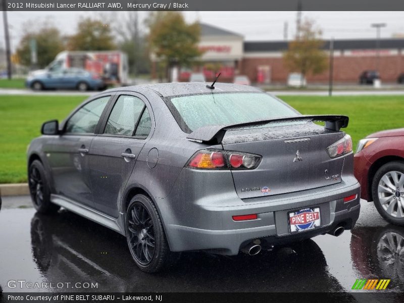 Mercury Gray / Black 2012 Mitsubishi Lancer RALLIART AWD