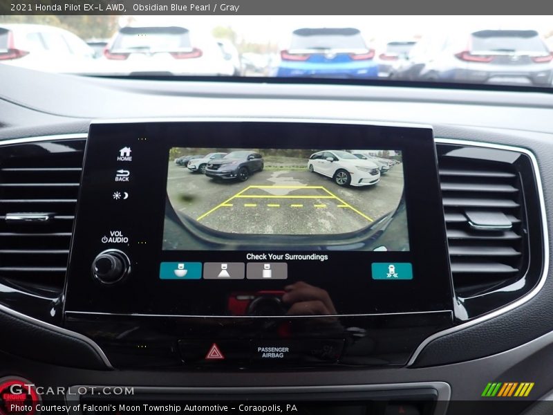 Obsidian Blue Pearl / Gray 2021 Honda Pilot EX-L AWD