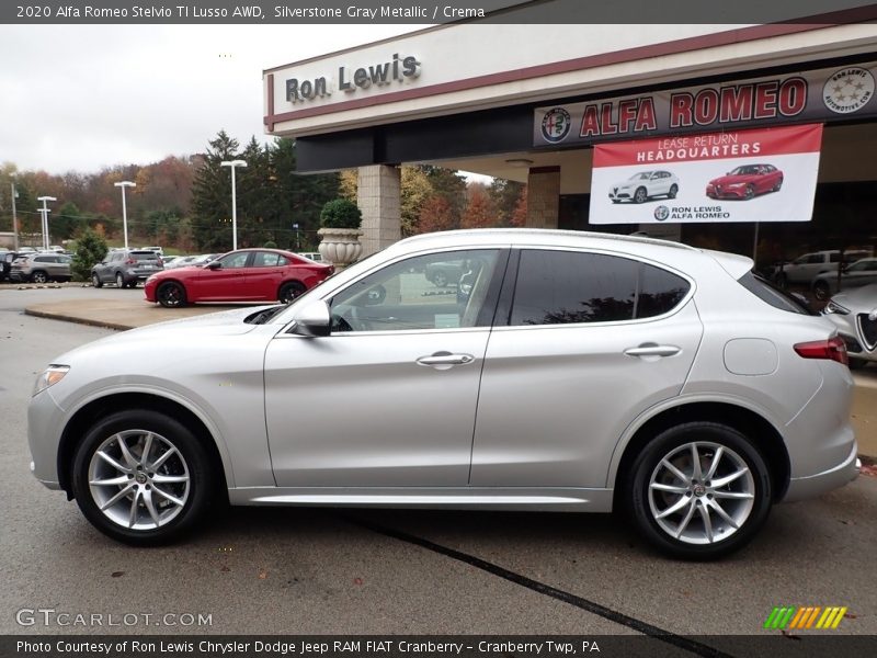 Silverstone Gray Metallic / Crema 2020 Alfa Romeo Stelvio TI Lusso AWD